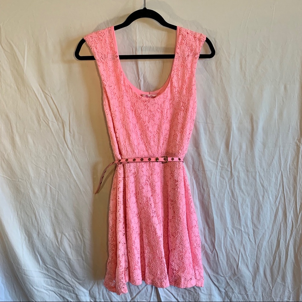 Candies Skater dress in Cotten candy pink